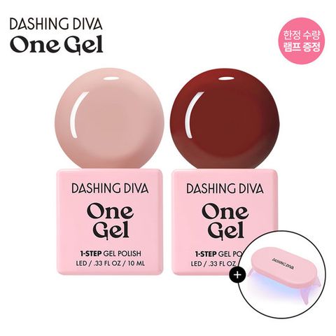 M)데싱디바 원젤 피치누드&와인레드 젤네일 2종(LED램프포함)