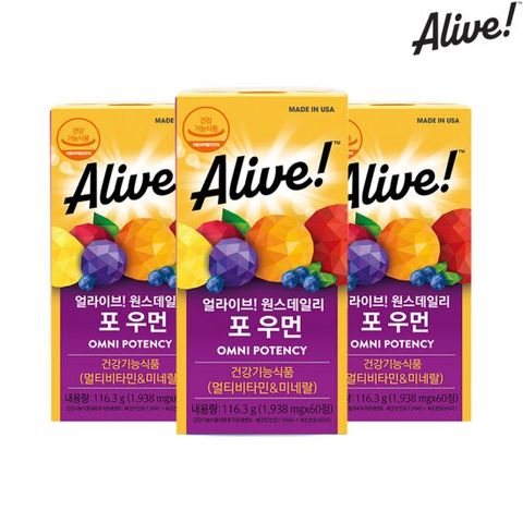얼라이브 멀티비타민 포 우먼 60정 3개