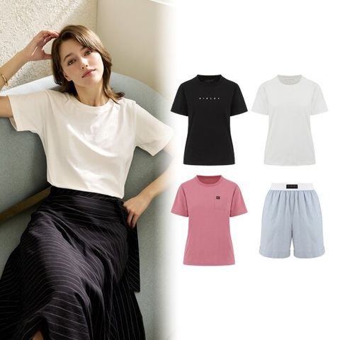 시슬리(SISLEY) 여성 썸머 반팔티 3종 + 반바지 1종