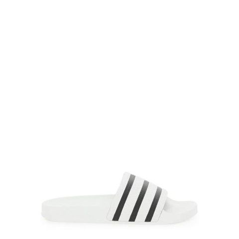 남성 Adidas Originals Adilette 슬립온 샌들 WHITE
