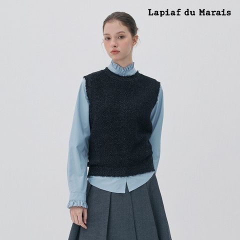 라삐아프 25FW 프릴 넥 코튼 블라우스 1종