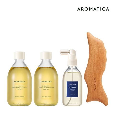 [아로마티카] 서큘레이팅 바디 슬림 패키지(오일+로션+마사저)