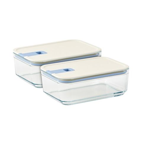 네오플램 퍼펙트씰M 밀폐용기 반찬통 정리용기 직사각1100ml 2종 세트