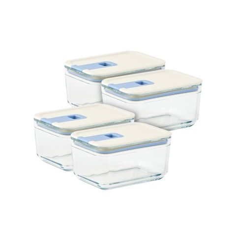 네오플램 퍼펙트씰M 밀폐용기 반찬통 정리용기 직사각500ml 4종 세트