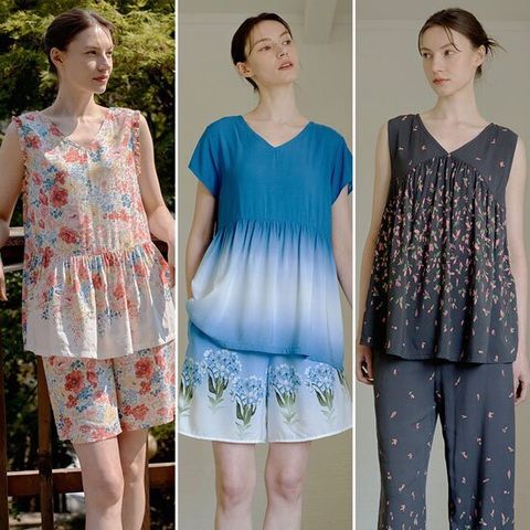 라페어 산토리니 인견 썸머 파자마 3세트