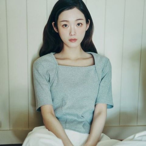 [ 롯데백화점 ][쥬시쥬디]스퀘어넥 골지 티셔츠(JZTS321C)