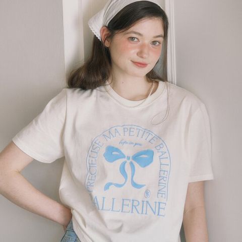 [ 롯데백화점 ][아워호프] Ballerine T-shirt - Cream [H24SM1-TS12-CRE]
