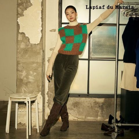 라삐아프 니팅 코듀로이 와이드 팬츠 3종