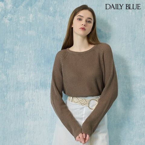 데일리블루 썸머 크로쉐 니트 브라운