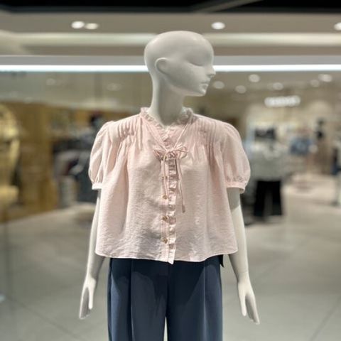 [ 현대백화점 ][ZOOC]쥬크 러플 리본 블라우스(Z252MSC040)