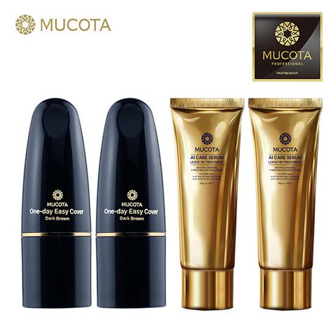 무코타 원데이이지 커버 새치스틱 9ml* 2개+세럼 50g*2개 (다크/내추럴)