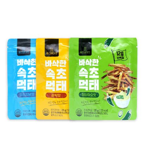 씨리얼마켓 속초먹태 3종 총15팩 오리지널맛 5팩,청양마요맛 5팩,갈릭맛 5팩