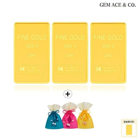 제메이스 24K순금 행운 골드바 3종+24K순금 행운 대형 오브제 골드바
