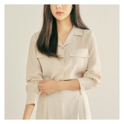 [클라비스]테일러드카라 포켓 셔츠 (CVYWC2301M-T)