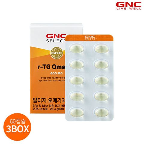[GNC] 알티지 오메가3 60캡슐 (1개월분) x 3개