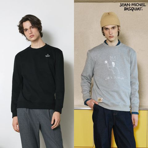 바스키아 남성 아트워크 기모 맨투맨 2종