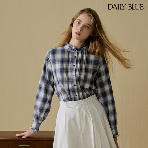 데일리블루 25FW 코튼100% 프릴 블라우스 3종