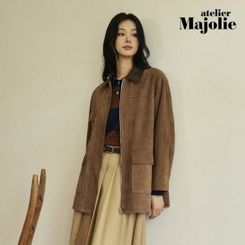 아뜰리에마졸리 25FW 이탈리안 고트 스웨이드 워크 재킷 1종