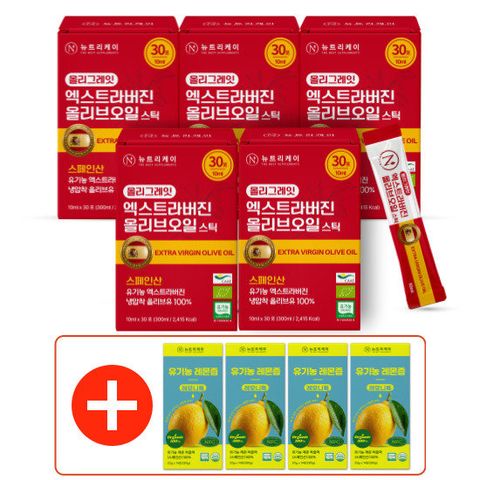 올리그레잇 엑스트라버진 올리브오일 5박스(총150포) +유기농레몬즙 4박스(56포)