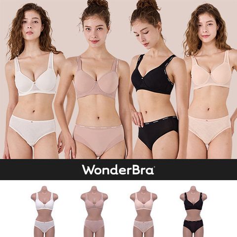 [원더브라]최신상 누드앤누드 스킨패키지 브라팬티 4세트