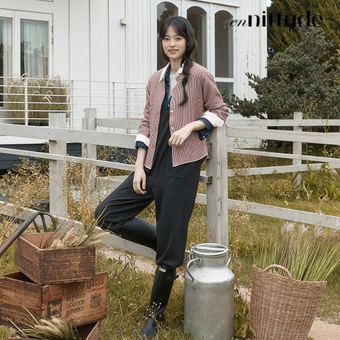 엔니튜드 25FW 울 블렌드 니트 점프수트