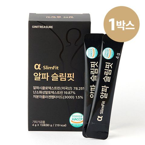 [지니트레저] 알파 슬림핏 1박스 (4gx15포) - 알파씨디/알파CD