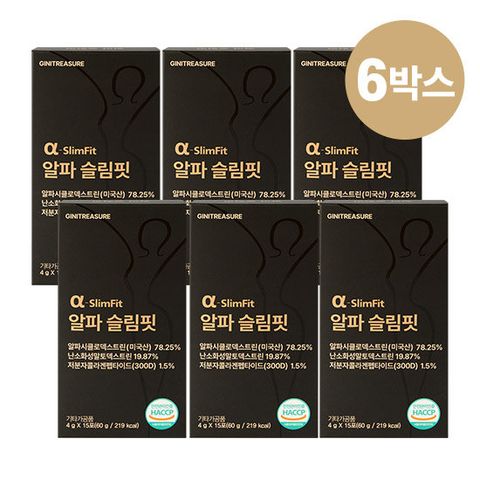 [지니트레저] 알파 슬림핏 6박스 (4gx90포) - 알파씨디/알파CD