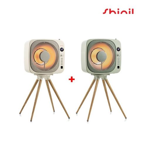 2025 신일 에코팬 큐브히터 혼합 구성_모스그린/크림베이지(SEH-F800KW/SEH-BE800P)