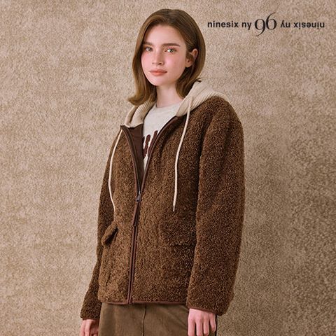 나인식스뉴욕 96NY 니트후드 부클 플리스 경량 패딩 1종