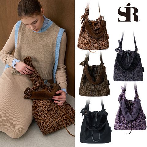 세라 25FW 레오파드 백+퍼 어깨끈