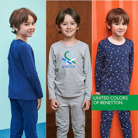 베네통 키즈 남아 소프트 코튼 동내의 3세트