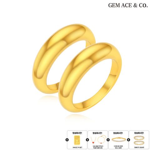 제메이스 순금 고마루 쌍반지 세트+순금 골드+14K 목걸이+14K 팔찌+파베 반지 2종+테니스 팔찌