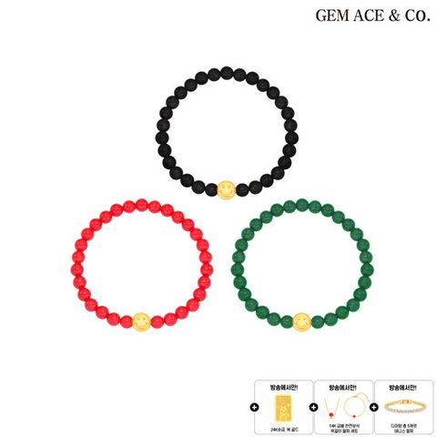 제메이스 순금 스마일 천연보석 팔찌+순금 골드+14K 목걸이+14K 팔찌+테니스 팔찌