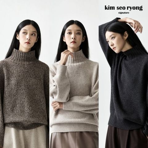 김서룡 25FW 울캐시 홀가먼트 로우게이지 니트[런칭 가격99,900원]