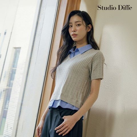 스튜디오디페 레이어드 반팔 셔츠 2종[런칭 가격 79,900원]