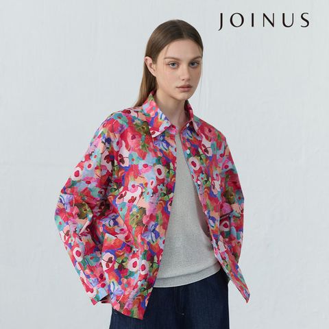 조이너스 26SS 플라워 셔츠재킷+니트탑 세트