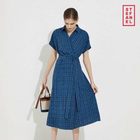 스테파넬 26SS 프린트 랩스타일 원피스