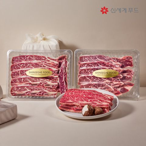 신세계푸드 LA갈비 꽃갈비 총2kg (1kg 2팩)