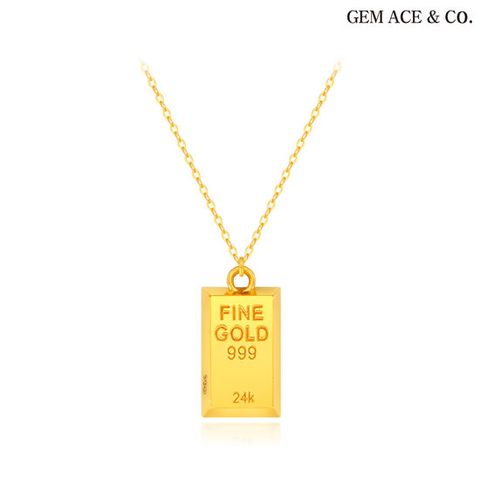 제메이스 순금 빅볼륨 골드바 목걸이 L