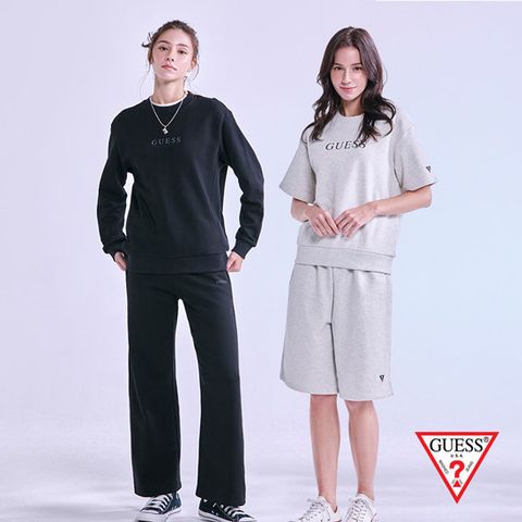 게스 언더웨어 코튼테리 여성 이지셋업 4종 (긴팔긴바지+반팔반바지세트)