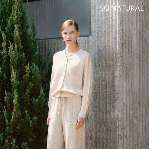 쏘내추럴 26SS 프렌치 린넨 100 니트 재킷
