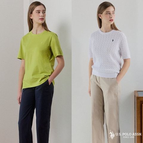 USPA 26SS 여성 코튼 롤업팬츠 2종 SET