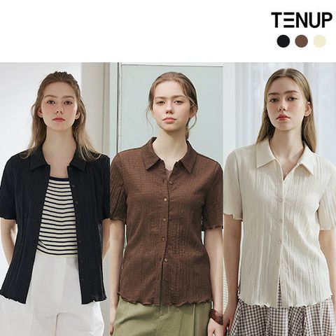 텐업 텍스쳐 반팔 셔츠 3종