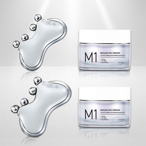 [더블세트]경락괄사마사지 리파카사M1 화이트 더블컬렉션 (카사M1 화이트 2개+가히 바운싱크림 2개)