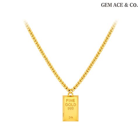 제메이스 24K순금 골드바 볼 목걸이