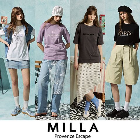 밀라 26SS 여성 피그먼트 티셔츠 4종