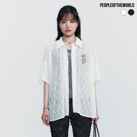피플오브더월드 시어 레이스 로브 셔츠 1종