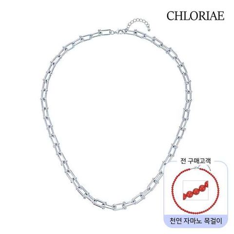 [방송에서만 천연 원석 추가] 클로리에 실버925 더블링크목걸이