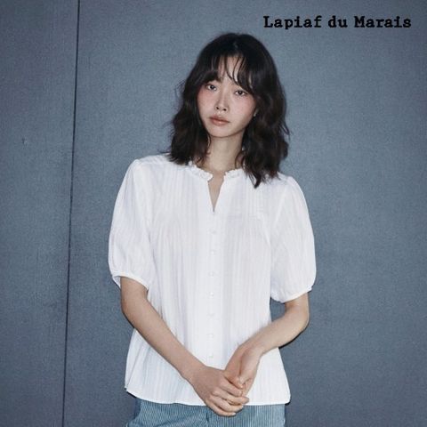 라삐아프 레이스 트리밍 라이트 썸머 블라우스 2종(썸머블랙+크림) [런칭 가격 79,900원]