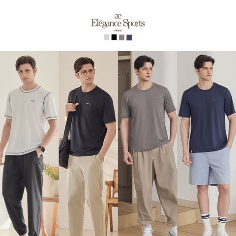엘레강스 파리 SPORT 26SS 남성 냉감 라운드 티셔츠 4종
